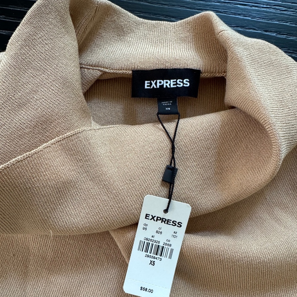 NWT Express Mock Neck Short Sleeve Sweater